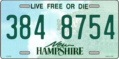 NH license plate 3848754