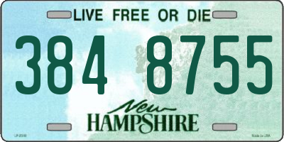 NH license plate 3848755