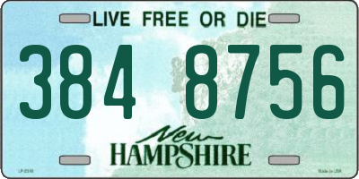 NH license plate 3848756