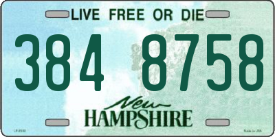 NH license plate 3848758