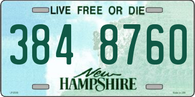 NH license plate 3848760