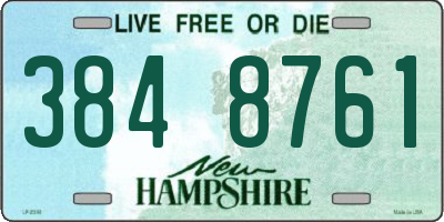 NH license plate 3848761