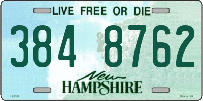 NH license plate 3848762
