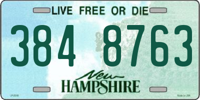 NH license plate 3848763