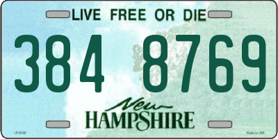 NH license plate 3848769