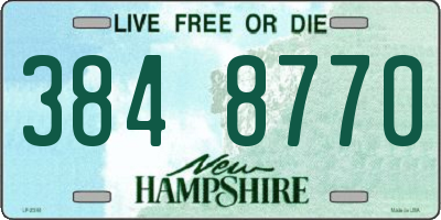 NH license plate 3848770