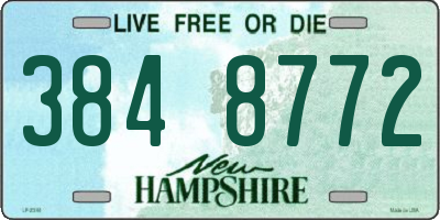 NH license plate 3848772