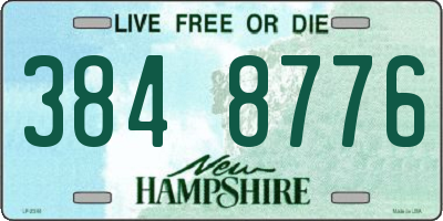 NH license plate 3848776