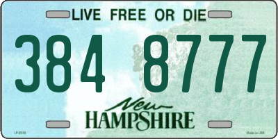 NH license plate 3848777