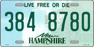 NH license plate 3848780