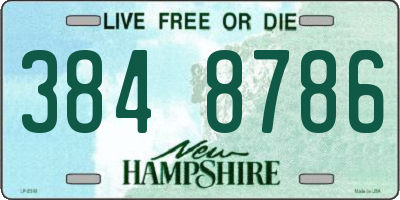 NH license plate 3848786