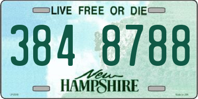 NH license plate 3848788