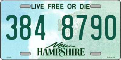 NH license plate 3848790