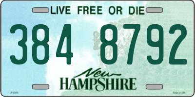 NH license plate 3848792