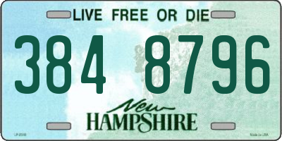 NH license plate 3848796