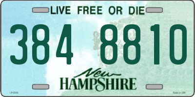 NH license plate 3848810