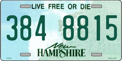 NH license plate 3848815