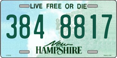 NH license plate 3848817