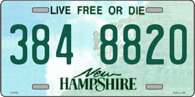 NH license plate 3848820