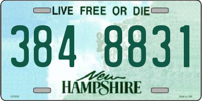 NH license plate 3848831