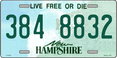 NH license plate 3848832