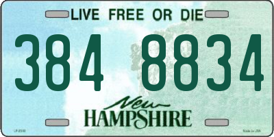 NH license plate 3848834