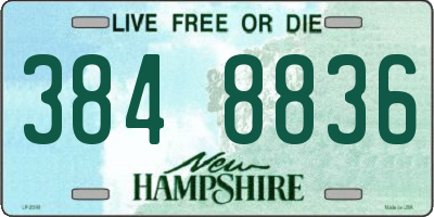 NH license plate 3848836