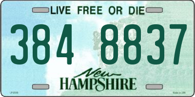 NH license plate 3848837