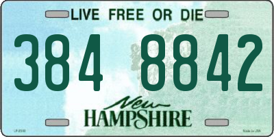 NH license plate 3848842