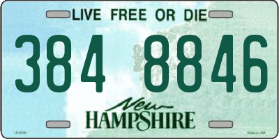 NH license plate 3848846