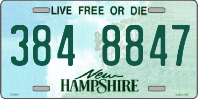 NH license plate 3848847