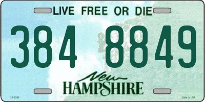 NH license plate 3848849