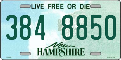 NH license plate 3848850