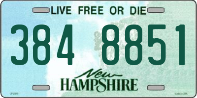 NH license plate 3848851