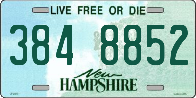 NH license plate 3848852