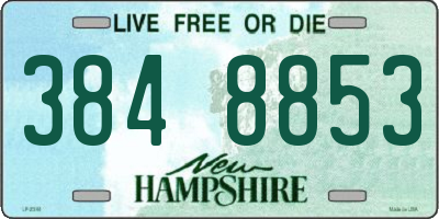 NH license plate 3848853