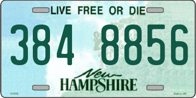 NH license plate 3848856