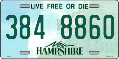 NH license plate 3848860