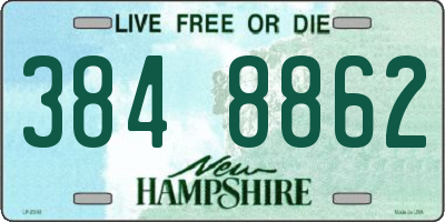 NH license plate 3848862