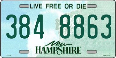 NH license plate 3848863