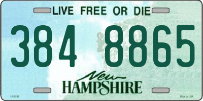 NH license plate 3848865