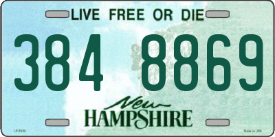 NH license plate 3848869