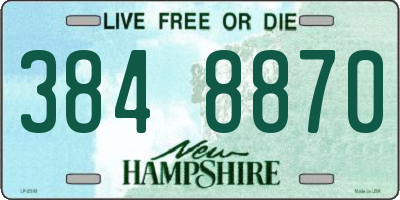 NH license plate 3848870