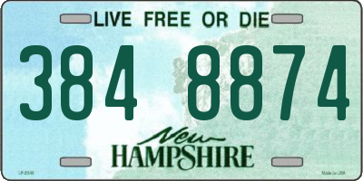 NH license plate 3848874