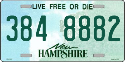 NH license plate 3848882