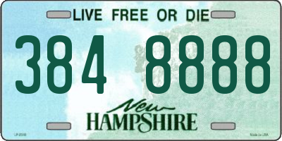 NH license plate 3848888