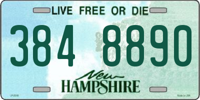 NH license plate 3848890