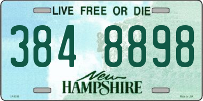 NH license plate 3848898