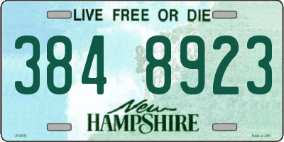 NH license plate 3848923