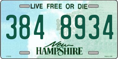 NH license plate 3848934